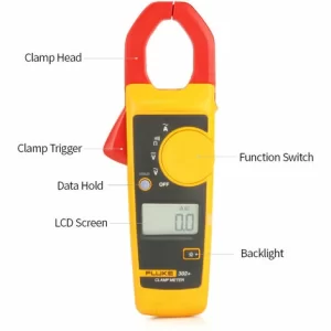 FLUKE F302 + Handklemmenanzeige LCD-Anzeige Digitale Klemme Multimeter Klemmtyp Universalzahler Amperemeter AC / DC-Spannungsmesser 400A Wechselstrom 600V DC / AC-Spannungsklemmenmesser,Orange 13